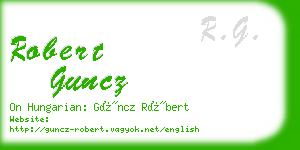 robert guncz business card
